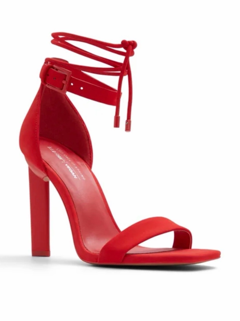 Women’s Red Ankle-Tie High Heel Sandals